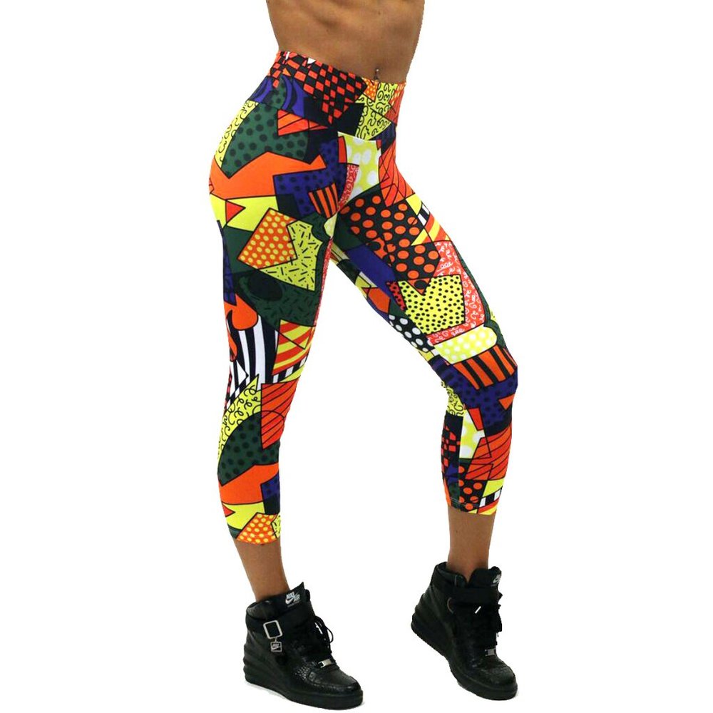 Lino Fitness Printed Capri Womens Romero Britto